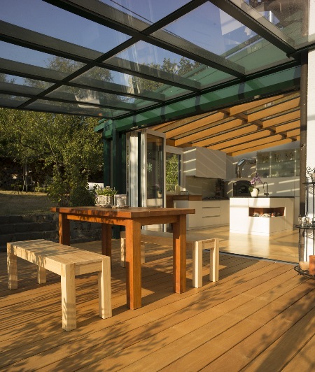 Terrasse aus Holz 